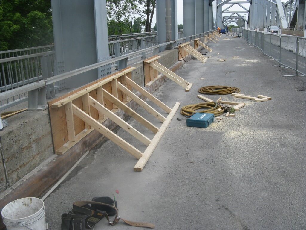 Concrete maintenance on bridge